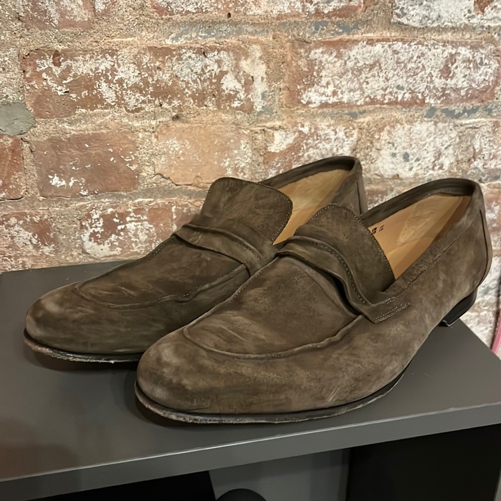 Brown Suede loafers size 12